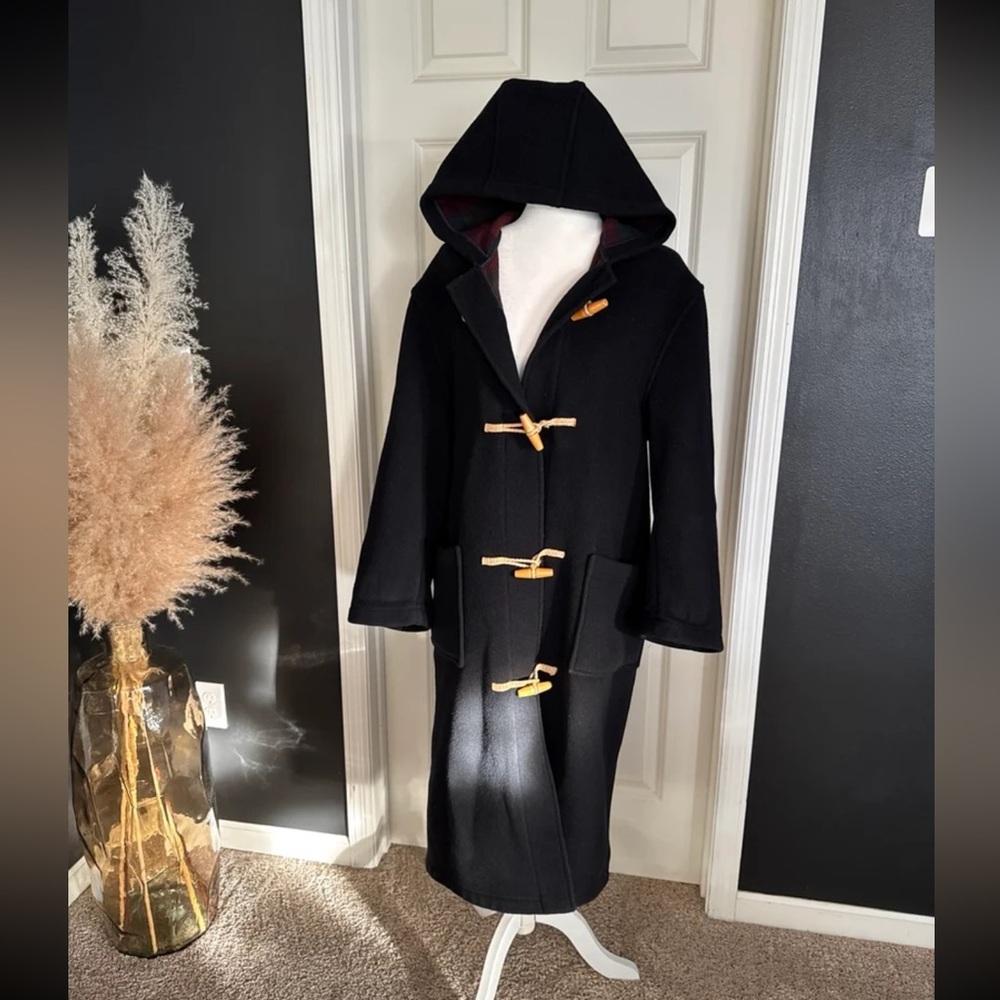 Vintage Orvis Duffle Coat Wool Cashmere Plaid Lined Toggle England 
Size Medium - Picture 7 of 12